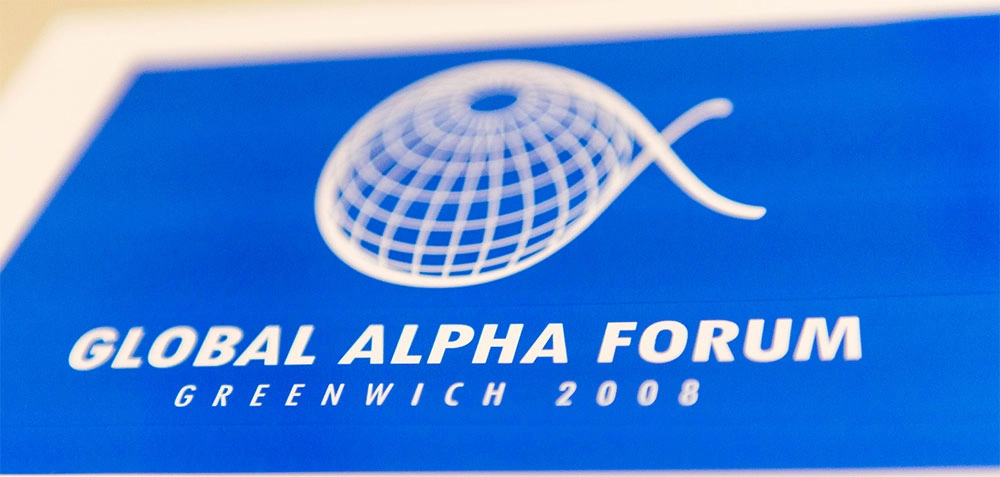 Logo render of the Global Alpha Forum 2008